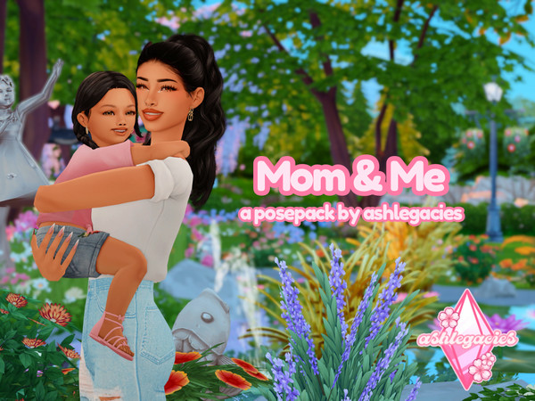 Sims 4 — Mom & Me Posepack by ashlegacies — - Posepack