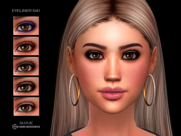 Sims 4 — Eyeliner N41 by Suzue — 6 Swatches