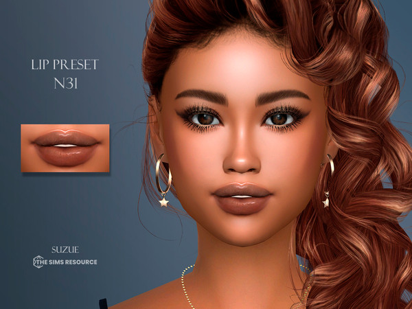 Sims 4 — Lip Preset N31 by Suzue — New Preset (Suzue)