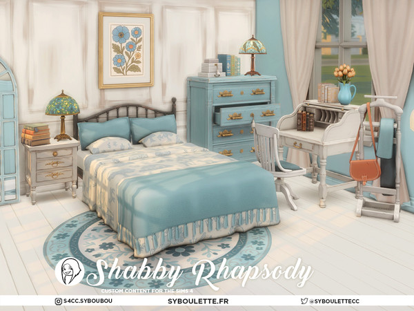 Sims 4 — Shabby Rhapsody - Rug by Syboubou — Shabby Rhapsody is a 27 items cc set that brings charming imperfection to