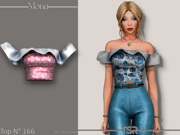 Sims 4 — Top_166 by Mona — -New mesh-