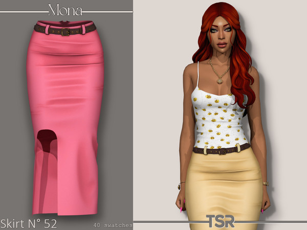 Sims 4 — Skirt_52 by Mona — -New mesh-