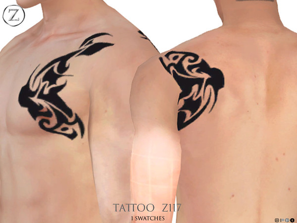 Sims 4 — TATTOO Z117 by ZENX — Base Game
