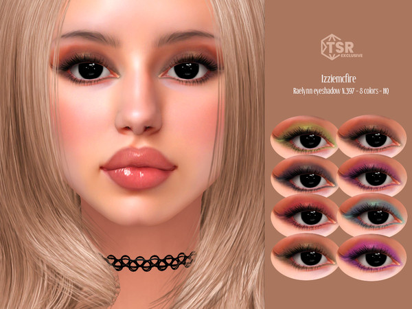 Sims 4 — IMF Raelynn Eyeshadow N.397 by IzzieMcFire — Raelynn Eyeshadow N.397 contains 8 colors in hq texture.