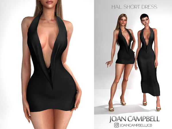 Sims 4 — HAL SHORT DRESS by Joan_Campbell_Beauty_ — 5 swatches Custom thumbnail Original mesh