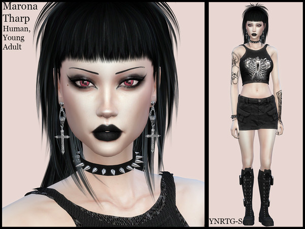 Sims 4 — Marona Tharp by YNRTG-S — Please check the Creator Notes tab to see my DLCs and the Required tab for the CC the
