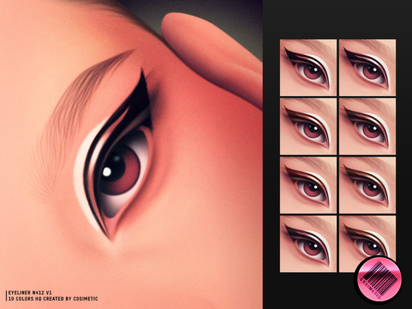 Sims 4 — Gothic Eyeliner N412 V1 by cosimetic — - Female