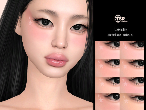 Sims 4 — IMF Julie Blush N.197 by IzzieMcFire — Julie Blush N.197 contains 8 colors in hq texture.