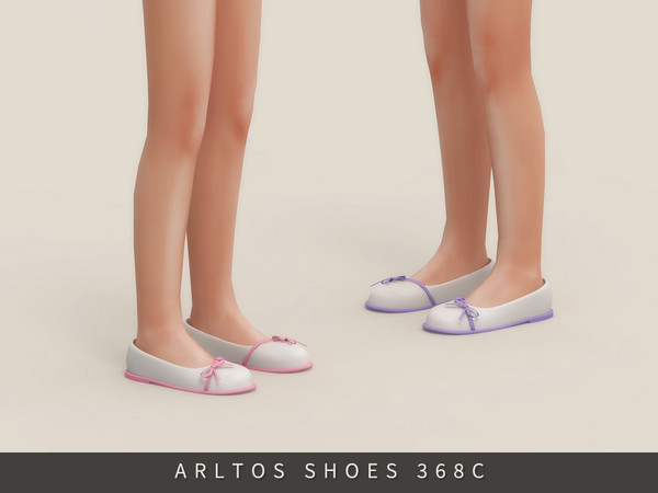 Sims 4 — Bow Pumps Flats Child by Arltos — 9 colors.