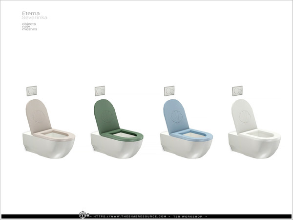 Sims 4 — Eterna - toilet by Severinka_ — Set of objects for decorating a batroom in the style of coastal. Part I. Pt.I -