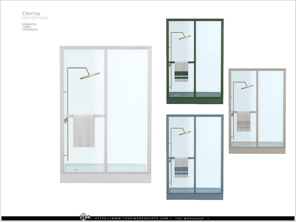 Sims 4 — Eterna - shower by Severinka_ — Set of objects for decorating a batroom in the style of coastal. Part I. Pt.I -