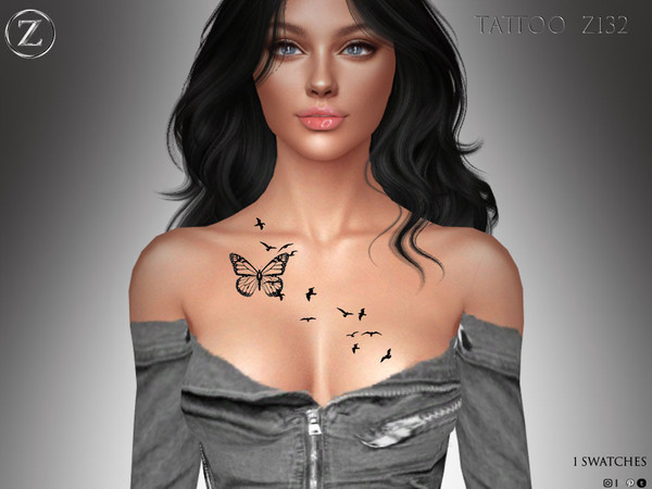 Sims 4 — TATTOO Z132 by ZENX — All Age