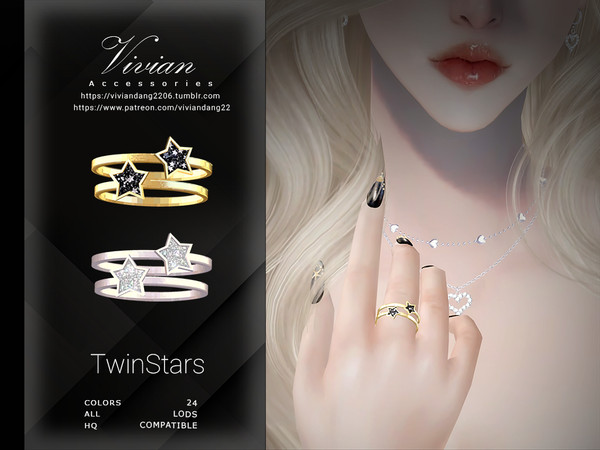Sims 4 — TwinStars - Ring by VivianDang — - All new meshes