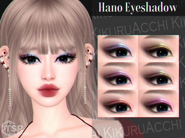 Sims 4 — Hano Eyeshadow by Kikuruacchi — - It is suitable for Female and Male. ( Teen to Elder ) - 6 swatches - HQ