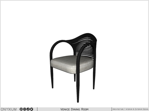 Sims 4 — Venice Dining Chair by Onyxium — Onyxium@TSR Design Workshop Dining Room Collection - Belong To The 2025 Year