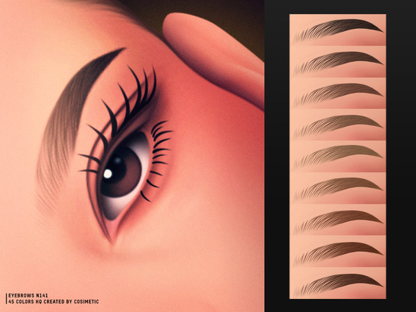 Sims 4 — Eyebrows N141 by cosimetic — - Female