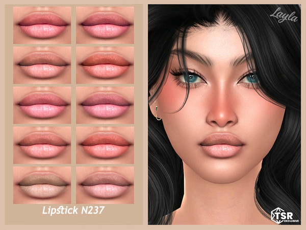 Sims 4 — Lipstick N237 by Layla — Previews were made using HQ Mod
