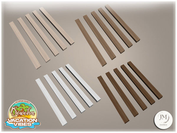 Sims 4 — Jomsims VacationVibes Bowoha garden deco ceiling beam by jomsims — brings tropical elegance to your Sims'
