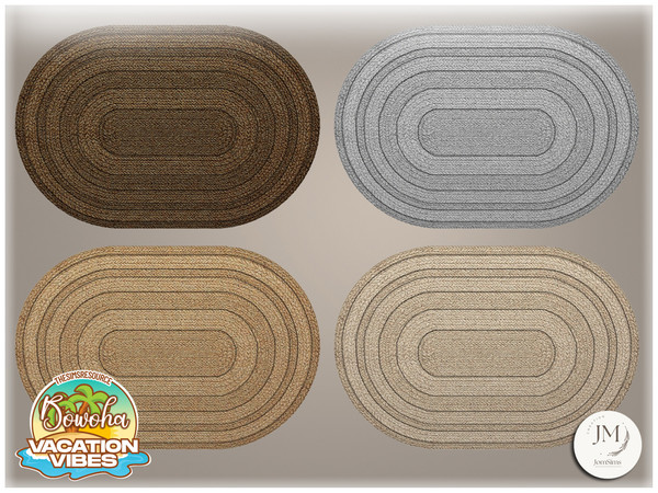 Sims 4 — Jomsims VacationVibes Bowoha garden rugs by jomsims — brings tropical elegance to your Sims' outdoors.