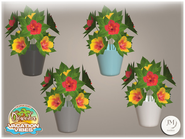 Sims 4 — Jomsims VacationVibes Bowoha garden dining flowers by jomsims — brings tropical elegance to your Sims' outdoors.