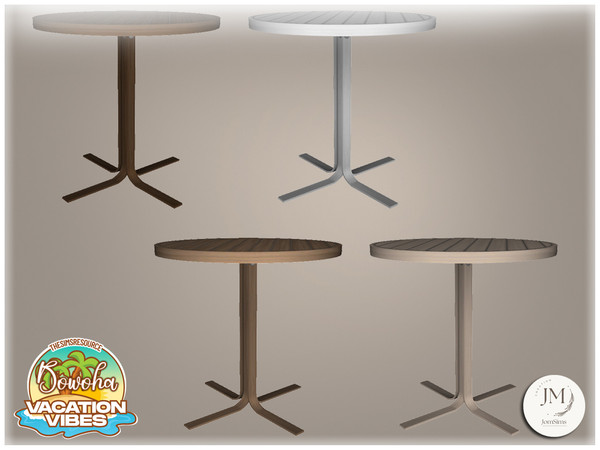 Sims 4 — Jomsims VacationVibes Bowoha garden dining table by jomsims — brings tropical elegance to your Sims' outdoors.