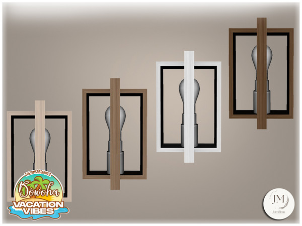 Sims 4 — Jomsims VacationVibes Bowoha garden dining wall light by jomsims — brings tropical elegance to your Sims'