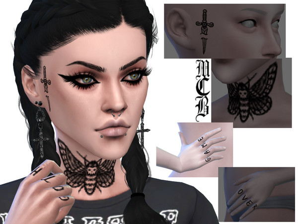 Sims 4 — Finger Tattoos Right Hand by MaruChanBe2 — Finger tattoos for your cuties.
