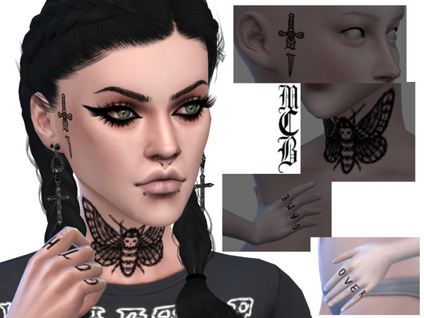 Sims 4 — Finger Tattoos Left Hand by MaruChanBe2 — Finger tattoos for your cuties.