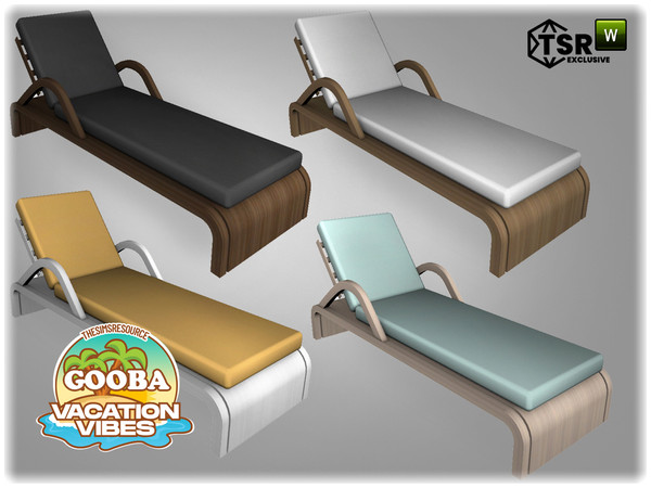Sims 4 — Jomsims VacationVibes Gooba lounge chair by jomsims — Gooba garden set, perfect for a dream vacation by the
