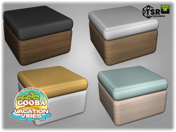 Sims 4 — Jomsims VacationVibes Gooba pouf by jomsims — Gooba garden set, perfect for a dream vacation by the water.