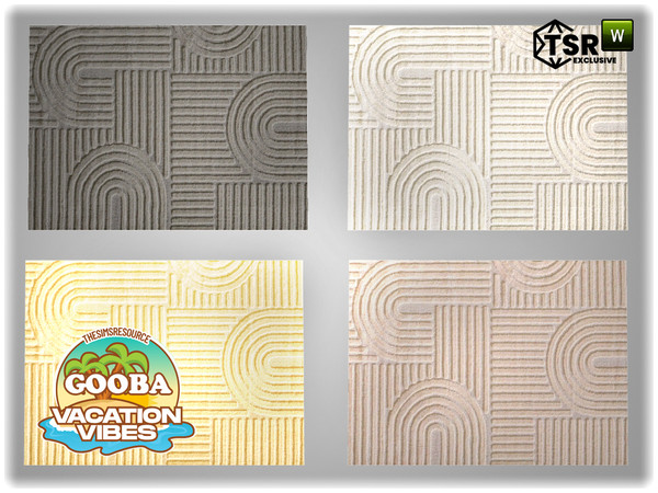 Sims 4 — Jomsims VacationVibes Gooba rectangle rugs by jomsims — Gooba garden set, perfect for a dream vacation by the