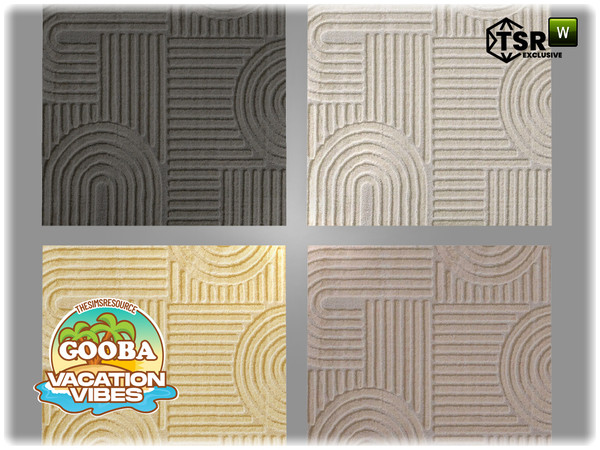 Sims 4 — Jomsims VacationVibes Gooba square rugs by jomsims — Gooba garden set, perfect for a dream vacation by the