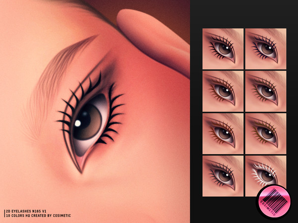 Sims 4 — 2D MM Eyelashes N165 V1 by cosimetic — - Female