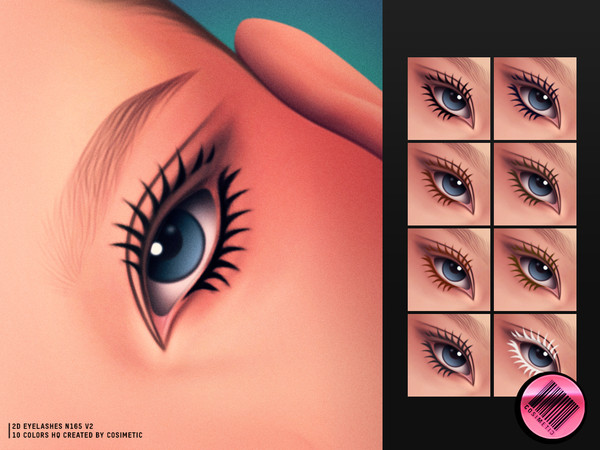 Sims 4 — 2D MM Eyelashes N165 V2 by cosimetic — - Female