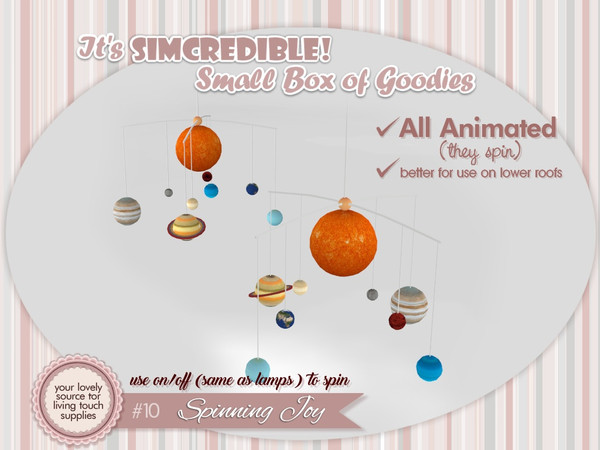 Sims 4 — Spinning Joy Mobiles - Planets by SIMcredible! — It's SIMcredible! Small box of goodies #10 - Spinning Joy