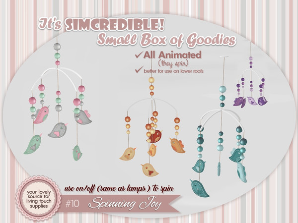 Sims 4 — Spinning Joy Mobiles - Chickens by SIMcredible! — It's SIMcredible! Small box of goodies #10 - Spinning Joy