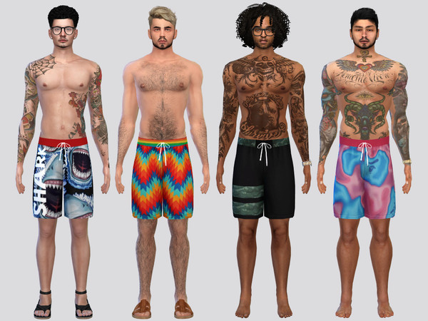 Sims 4 — Summer Fun Shorts by McLayneSims — TSR EXCLUSIVE