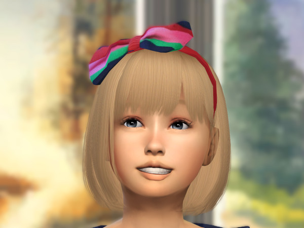 Sims 4 — Bow Headband by oldmanjenny — Recolor of Plumbob Sims Society's headband, 5 swatches