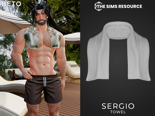 Sims 4 — Sergio (Towel) by Beto_ae0 — Towel Accessory - Can be worn on necklaces and not worn with hats