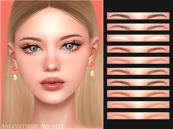 Sims 4 — Eyebrows n125 by ANGISSI — PREVIEWS MADE USING HQ MOD Female Teen to elder
