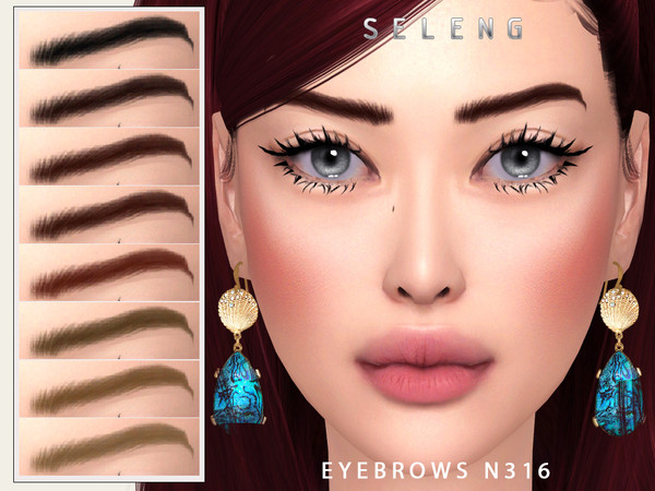 Sims 4 — Eyebrows N316 by Seleng — The eyebrows has 21 colours and HQ compatible. Allowed for teen, young adult, adult