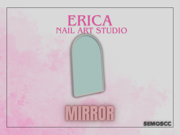 Sims 4 — [SCC] Erica NailArt Studio -Mirror by semoscc — Pink themed Nail Art Studio set