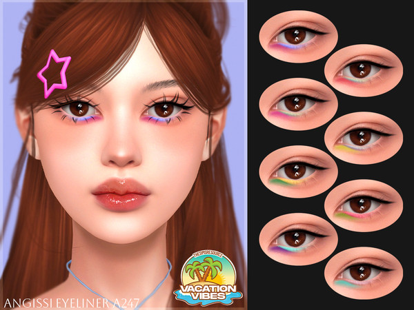 Sims 4 — Eyeliner A247 by ANGISSI — PREVIEWS MADE USING HQ MODE Makeup category