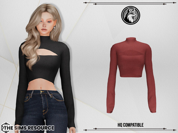 Sims 4 — Renny Top by ForLima — 6 Colors