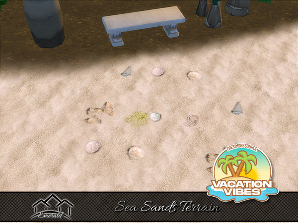 Sims 4 — Sea Sands 2 by Emerald — Sea sand is a type fine grained sediments that is found along the shoreline of oceans.