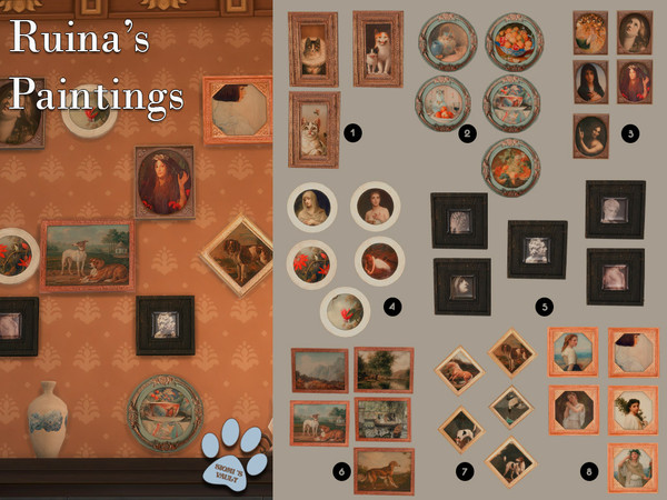 Sims 4 — Ruina's Paintings by siomisvault — Sometimes the lil Goth Burton in me wants to come out so here we go paintings