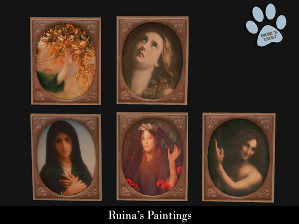 Sims 4 — Ruina's Paintings - Painting #06 by siomisvault — Sometimes the lil Goth Burton in me wants to come out so here