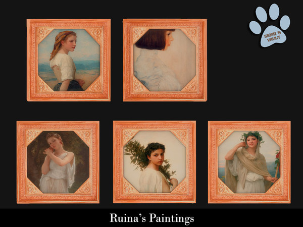 Sims 4 — Ruina's Paintings - Painting #07 by siomisvault — Sometimes the lil Goth Burton in me wants to come out so here
