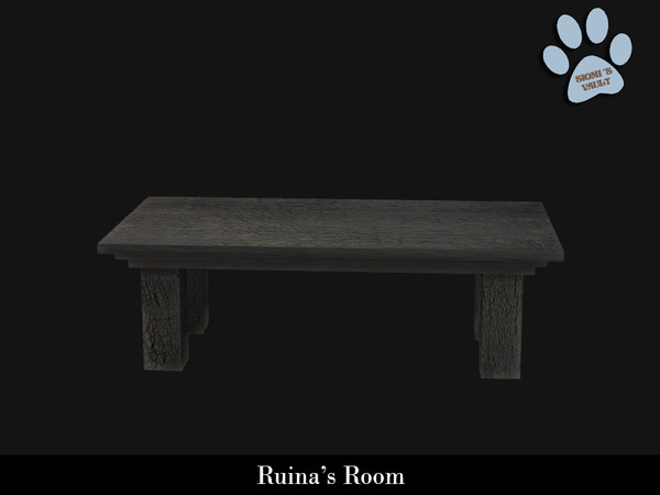 Sims 4 — Ruina's Room - Coffee table by siomisvault — Again August and September are my goth mood haha so I'm starting