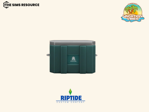 Sims 4 — Riptide CC - Beach Tennis Essentials Set Portable Ice Cooler by Riptidecc — Bring the vibrant, sporty spirit of
